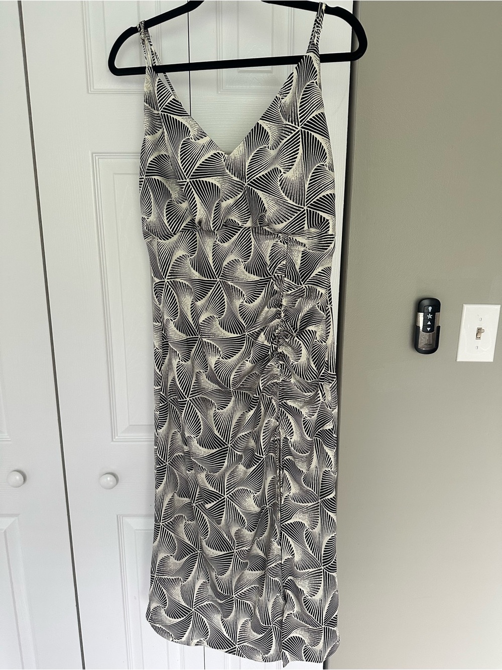 Urban Outfitters Black and White Graphic Slip Dress
